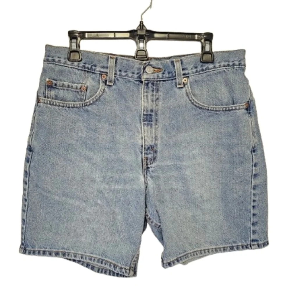 Levi's Vintage Denim Jorts Classic Blue Denim Men's Shorts Size 34 Relaxed Fit